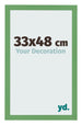 Marco de Fotos 33x48 cm Verde MDF Bologna Delantera Tamano | Yourdecoration.es