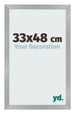 Marco de Fotos 33x48cm Aluminio Cepillado MDF Bologna Delantera Tamano | Yourdecoration.es