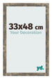 Marco de Fotos 33x48cm Azul Y Dorado Fusionado MDF Bologna Delantera Tamano | Yourdecoration.es