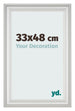 Marco de Fotos 33x48cm Blanco Barrido MDF Lazio Delantera Tamano | Yourdecoration.es