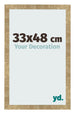 Marco de Fotos 33x48cm Dorado Antiguo MDF Bologna Delantera Tamano | Yourdecoration.es