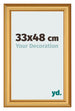 Marco de Fotos 33x48cm Dorado Matte MDF Lazio Delantera Tamano | Yourdecoration.es