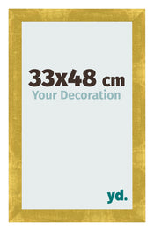 Marco de Fotos 33x48cm Dorado Vintage MDF Pisa Delantera Tamano | Yourdecoration.es