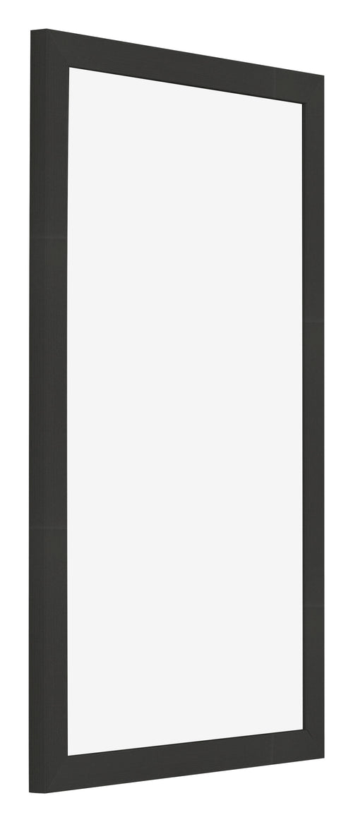 Marco de Fotos 33x48cm Negro Grano De Madera MDF Bologna Delantera Oblicuo | Yourdecoration.es