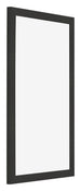 Marco de Fotos 33x48cm Negro Grano De Madera MDF Bologna Delantera Oblicuo | Yourdecoration.es