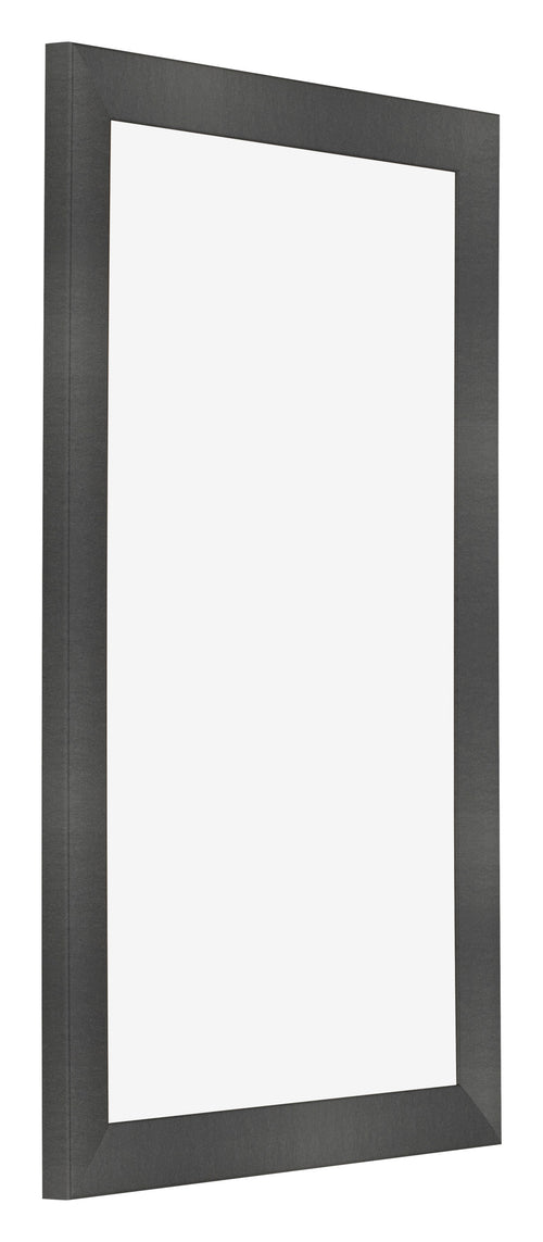 Marco de Fotos 33x48cm Negro Plateado Pulido MDF Pisa Delantera Oblicuo | Yourdecoration.es