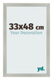 Marco de Fotos 33x48cm Plateado Mate MDF Bologna Delantera Tamano | Yourdecoration.es