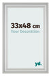 Marco de Fotos 33x48cm Plateado Mate MDF Lazio Delantera Tamano | Yourdecoration.es