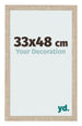 Marco de Fotos 33x48cm Roble Sonoma MDF Bologna Delantera Tamano | Yourdecoration.es