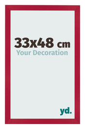 Marco de Fotos 33x48cm Rojo MDF Bologna Delantera Tamano | Yourdecoration.es