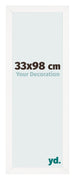 Marco de Fotos 33x98 cm Blanco Brillante MDF Bologna Delantera Tamano | Yourdecoration.es