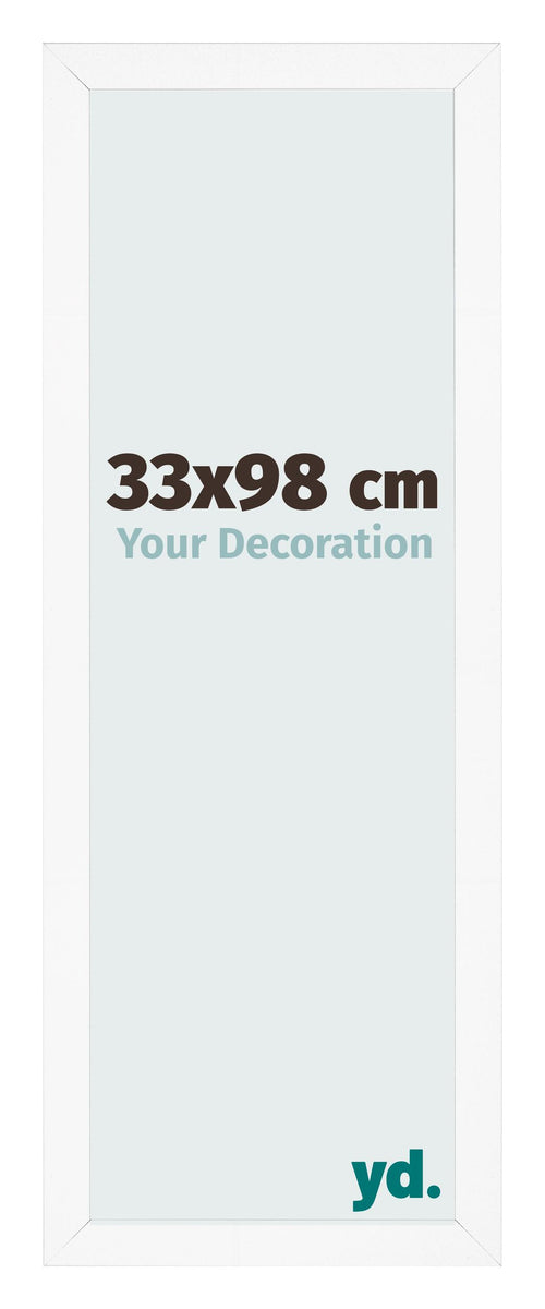 Marco de Fotos 33x98 cm Blanco Mate MDF Bologna Delantera Tamano | Yourdecoration.es