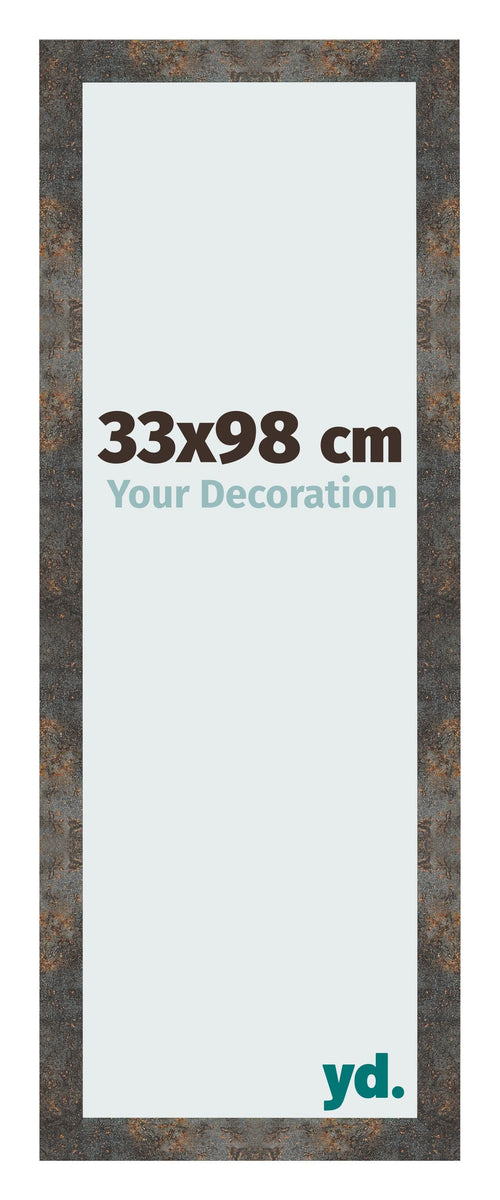 Marco de Fotos 33x98 cm Metal Oxidado MDF Bologna Delantera Tamano | Yourdecoration.es