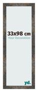 Marco de Fotos 33x98 cm Metal Oxidado MDF Bologna Delantera Tamano | Yourdecoration.es