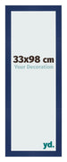 Marco de Fotos 33x98cm Azul Oscuro Barrido MDF Bologna Delantera Tamano | Yourdecoration.es