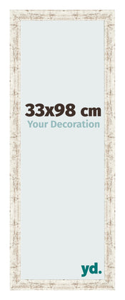 Marco de Fotos 33x98cm Blanco Vintage MDF Bologna Delantera Tamano | Yourdecoration.es