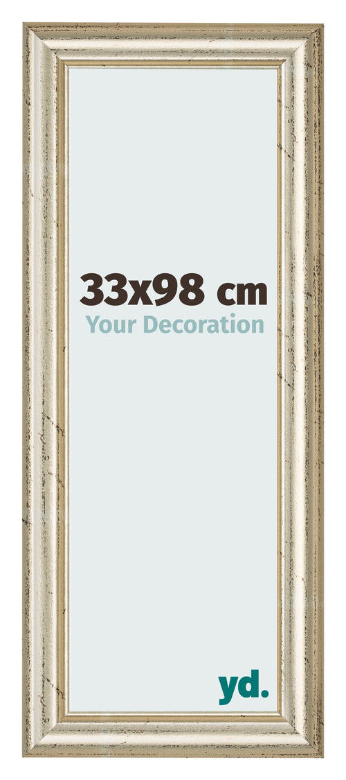 Marco de Fotos 33x98cm Brillo Metalico MDF Lazio Delantera Tamano | Yourdecoration.es