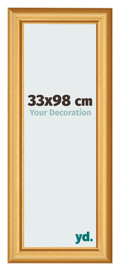 Marco de Fotos 33x98cm Dorado Matte MDF Lazio Delantera Tamano | Yourdecoration.es