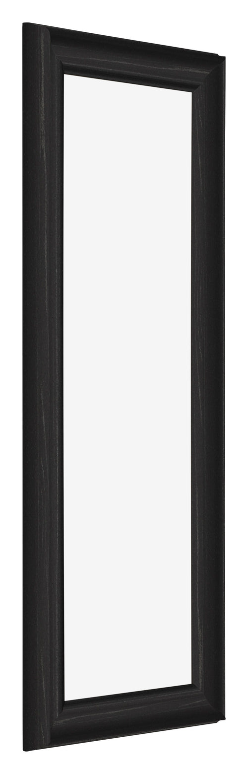 Marco de Fotos 33x98cm Negro Grano De Madera MDF Lazio Delantera Oblicuo | Yourdecoration.es