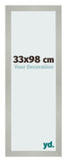 Marco de Fotos 33x98cm Plateado Mate MDF Bologna Delantera Tamano | Yourdecoration.es
