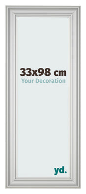 Marco de Fotos 33x98cm Plateado Mate MDF Lazio Delantera Tamano | Yourdecoration.es