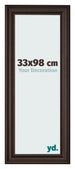 Marco de Fotos 33x98cm Roble Oscuro MDF Lazio Delantera Tamano | Yourdecoration.es