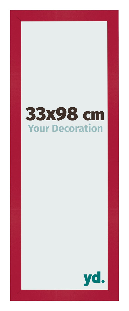 Marco de Fotos 33x98cm Rojo MDF Bologna Delantera Tamano | Yourdecoration.es