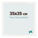 Marco de Fotos 35x35 cm Blanco Brillante MDF Bologna Delantera Tamano | Yourdecoration.es