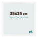 Marco de Fotos 35x35 cm Blanco Mate MDF Bologna Delantera Tamano | Yourdecoration.es