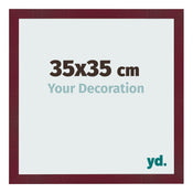 Marco de Fotos 35x35 cm Vino Tinto Barrido MDF Bologna Delantera Tamano | Yourdecoration.es