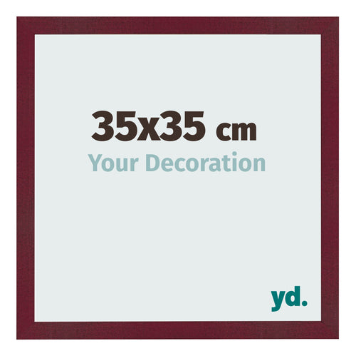 Marco de Fotos 35x35 cm Vino Tinto Barrido MDF Bologna Delantera Tamano | Yourdecoration.es
