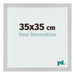 Marco de Fotos 35x35cm Acero Inoxidable MDF Bologna Delantera Tamano | Yourdecoration.es