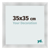 Marco de Fotos 35x35cm Aluminio Cepillado MDF Pisa Delantera Tamano | Yourdecoration.es