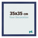 Marco de Fotos 35x35cm Azul Oscuro Barrido MDF Bologna Delantera Tamano | Yourdecoration.es
