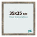Marco de Fotos 35x35cm Azul Y Dorado Fusionado MDF Bologna Delantera Tamano | Yourdecoration.es