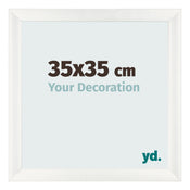 Marco de Fotos 35x35cm Blanco Vintage MDF Pisa Delantera Tamano | Yourdecoration.es