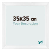 Marco de Fotos 35x35cm Blanco Vintage MDF Pisa Delantera Tamano | Yourdecoration.es