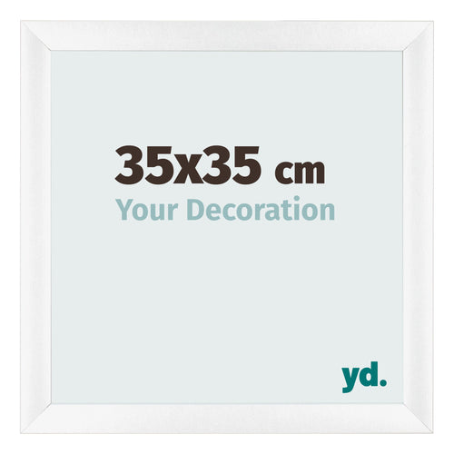 Marco de Fotos 35x35cm Blanco Vintage MDF Pisa Delantera Tamano | Yourdecoration.es