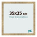 Marco de Fotos 35x35cm Dorado Antiguo MDF Bologna Delantera Tamano | Yourdecoration.es