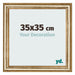 Marco de Fotos 35x35cm Dorado Antiguo MDF Lazio Delantera Tamano | Yourdecoration.es
