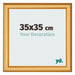 Marco de Fotos 35x35cm Dorado Matte MDF Lazio Delantera Tamano | Yourdecoration.es