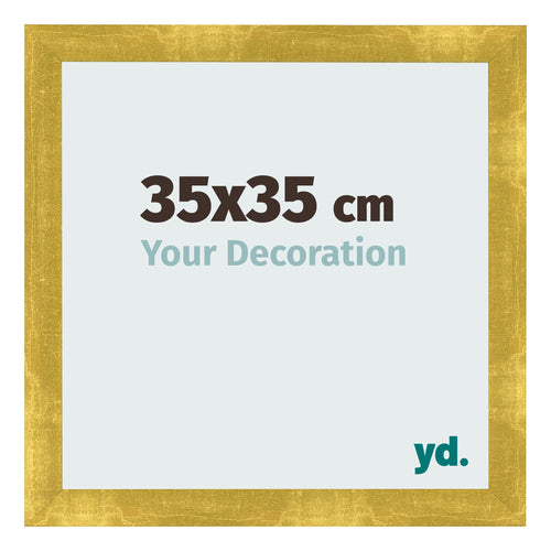 Marco de Fotos 35x35cm Dorado Vintage MDF Pisa Delantera Tamano | Yourdecoration.es