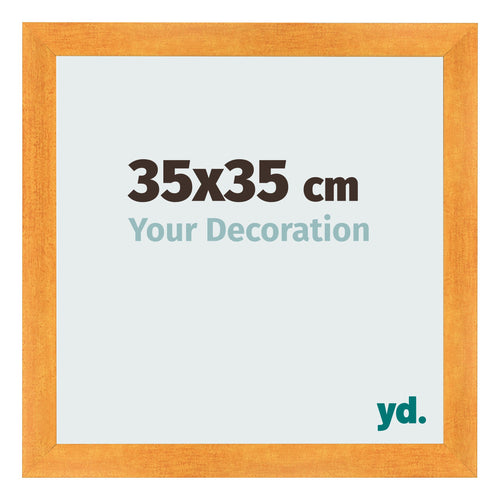 Marco de Fotos 35x35cm Naranja MDF Pisa Delantera Tamano | Yourdecoration.es