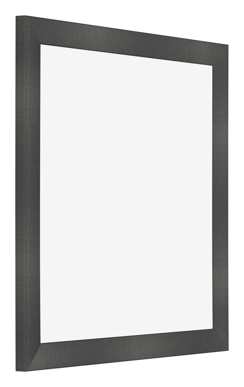 Marco de Fotos 35x35cm Negro Plateado Pulido MDF Pisa Delantera Oblicuo | Yourdecoration.es