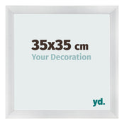 Marco de Fotos 35x35cm Plateado Negro Barrido MDF Pisa Delantera Tamano | Yourdecoration.es