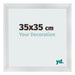Marco de Fotos 35x35cm Plateado Negro Barrido MDF Pisa Delantera Tamano | Yourdecoration.es