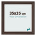 Marco de Fotos 35x35cm Roble Oscuro MDF Lazio Delantera Tamano | Yourdecoration.es