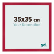 Marco de Fotos 35x35cm Rojo MDF Bologna Delantera Tamano | Yourdecoration.es
