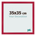Marco de Fotos 35x35cm Rojo MDF Bologna Delantera Tamano | Yourdecoration.es