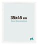 Marco de Fotos 35x45 cm Blanco Brillante MDF Bologna Delantera Tamano | Yourdecoration.es